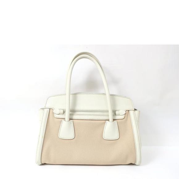 Prada Leather 2WAY Bag White Canvas - Picture 1 of 10